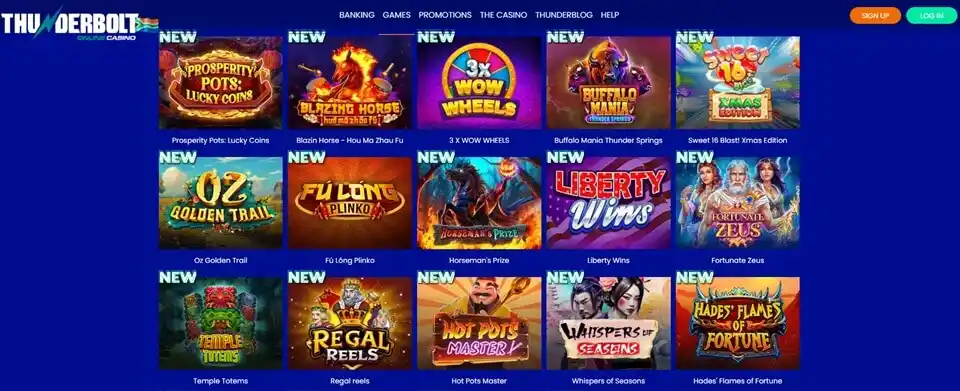 Thunderbolt Casino Games