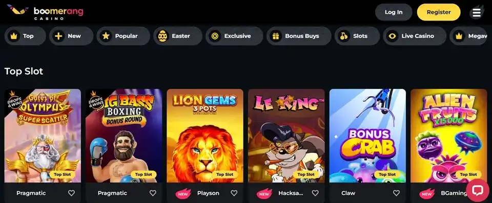 Boomerang Casino Games