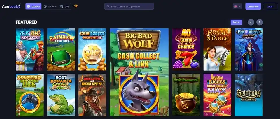AceLucky Casino Games