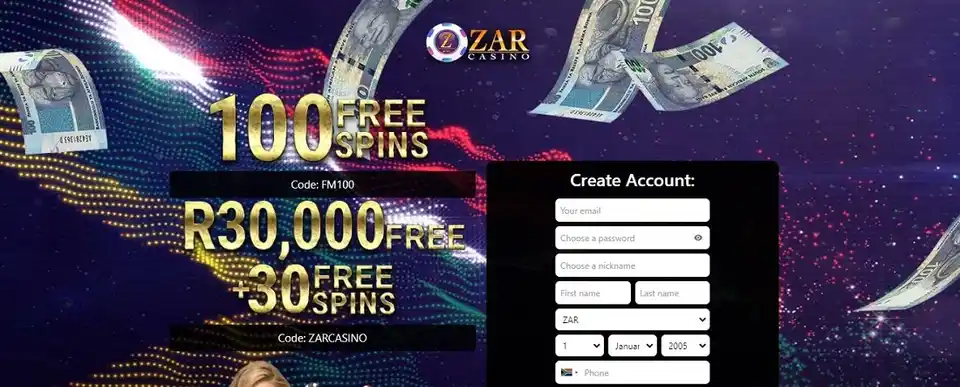 Zar casino 100 free spins bonus