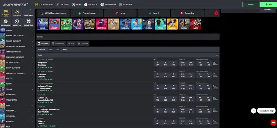 Supabets Sports Betting