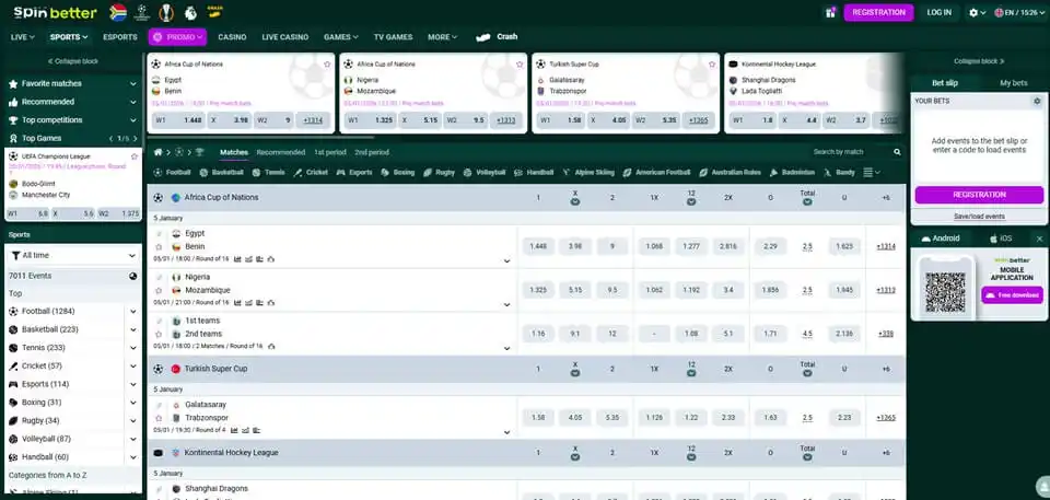 Spinbetter Casino Sports Betting