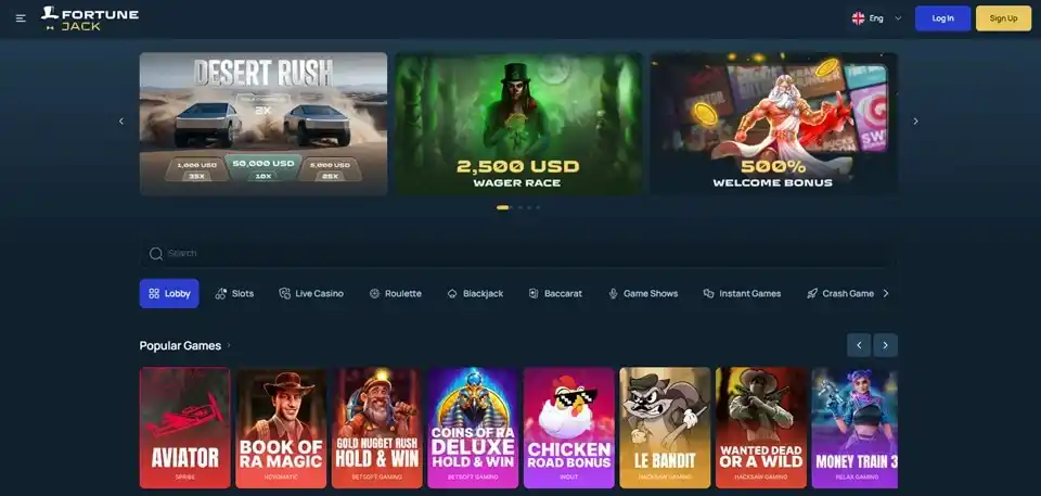 FortuneJack Casino Games