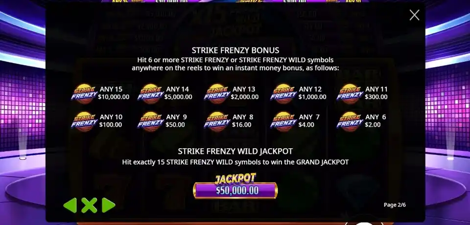 Strike Frenzy Slot Bonus