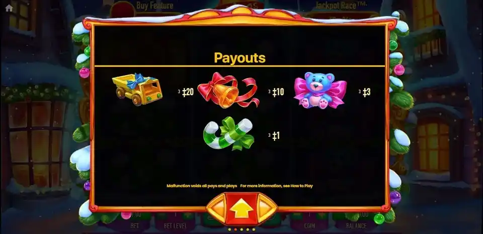 Christmas gift rush slot payouts