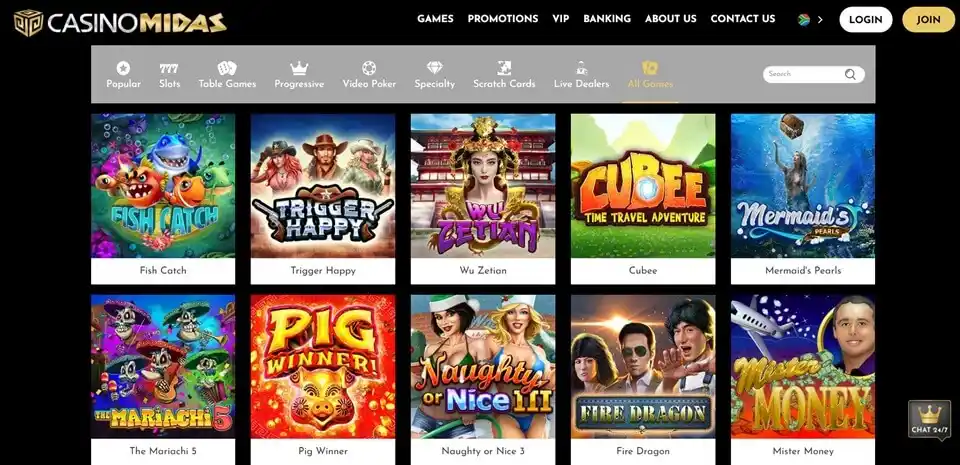 Casino Midas Games