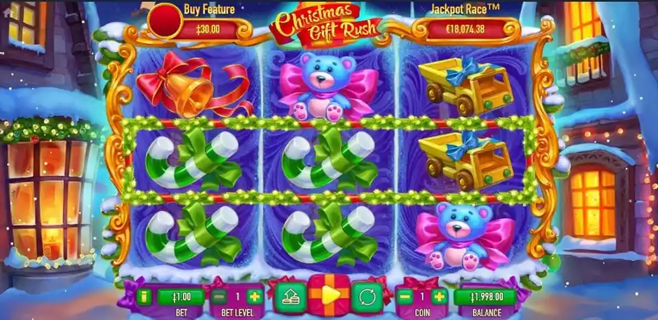 Christmas gift rush slot screenshot