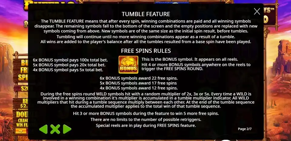 Buffalo King Megaways Slot Features