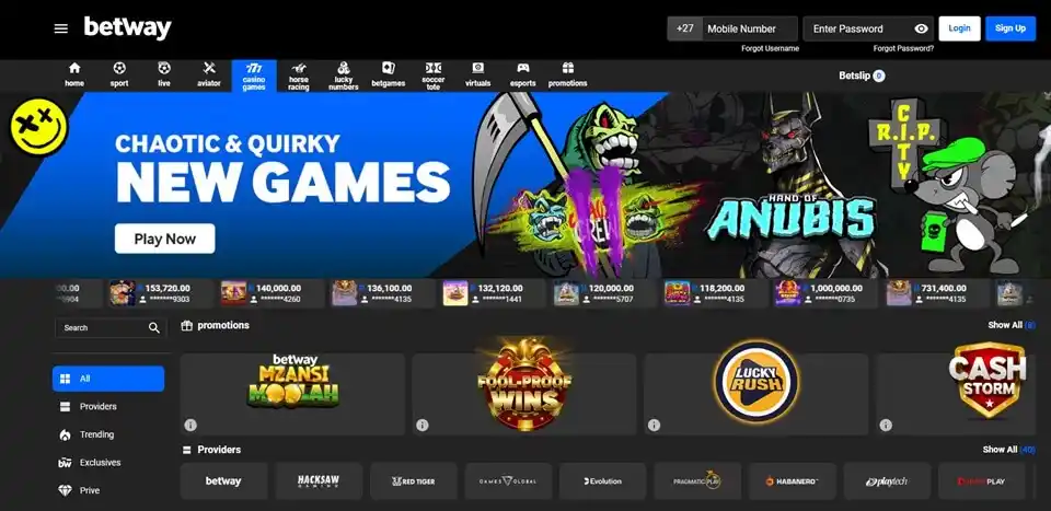 Betway Casino Screenshot