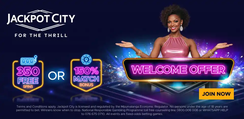 Jackpot City Welcome Offer Promo Banner