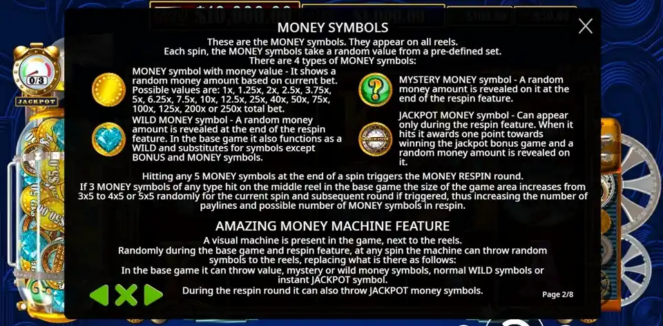 The Amazing Money Machine Slot Money Symbols