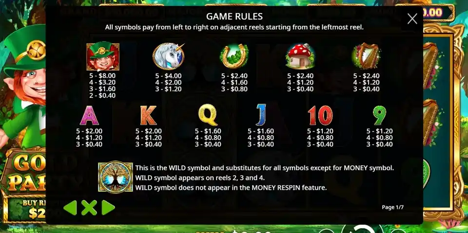 Gold Party Slot Symbols