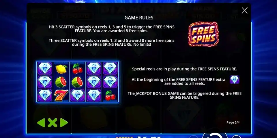 Diamond Strike Slot Free Spins