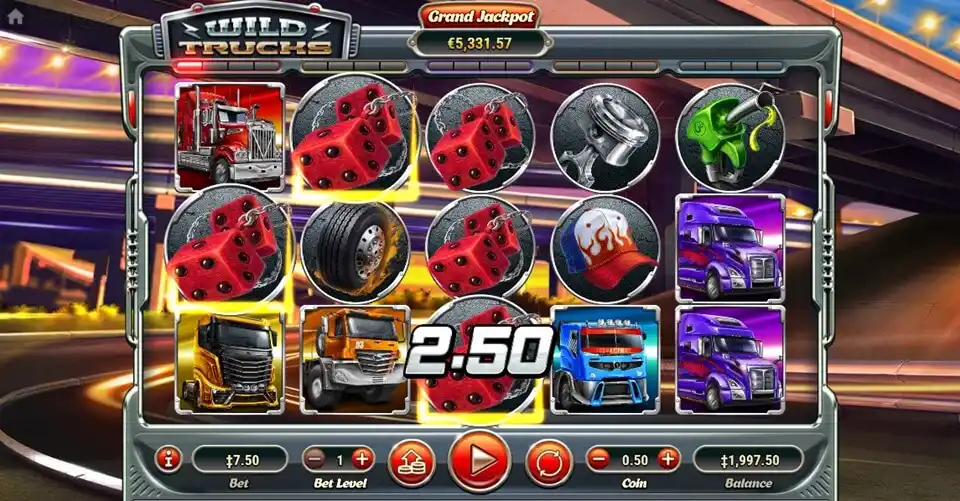 Wild Trucks Slot Game Screenshot