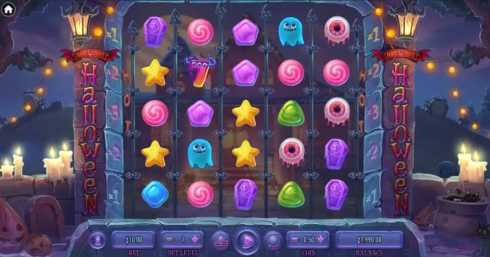 Hot Hot Halloween Slots Game Screenshot