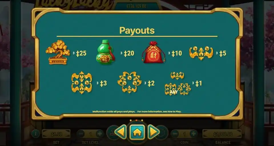 lucky lucky payouts