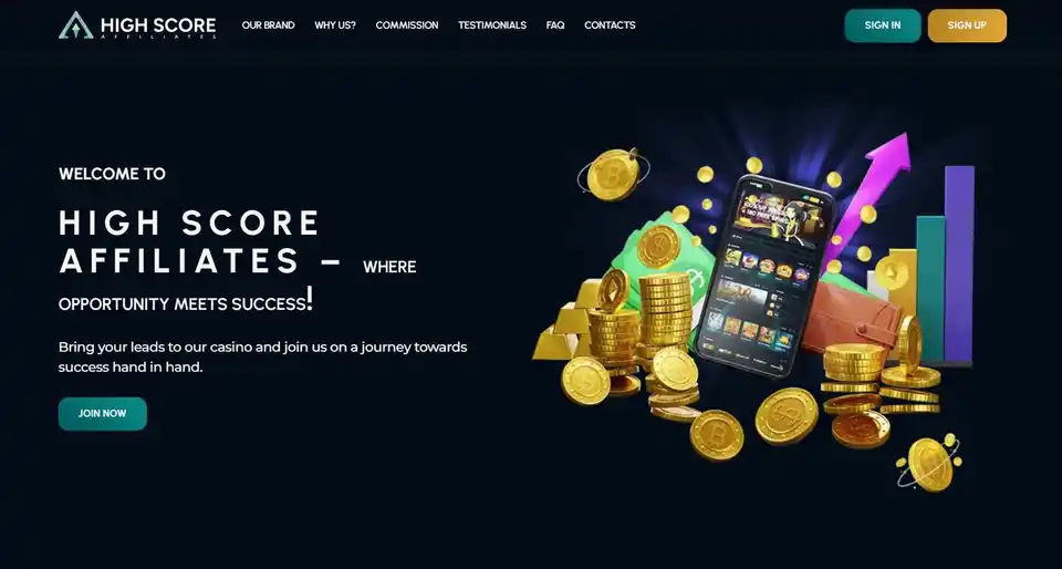 Sign up to High Score Affiliates Program