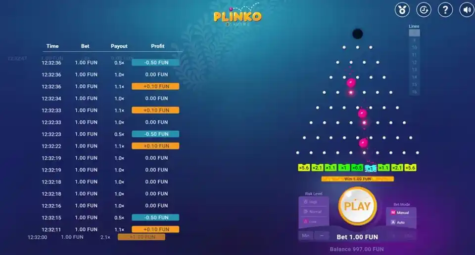 Plinko Game Screenshot
