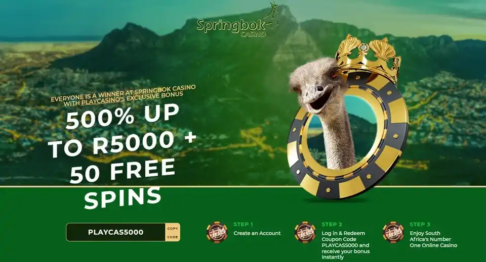 Springbok Casino Welcome Bonus