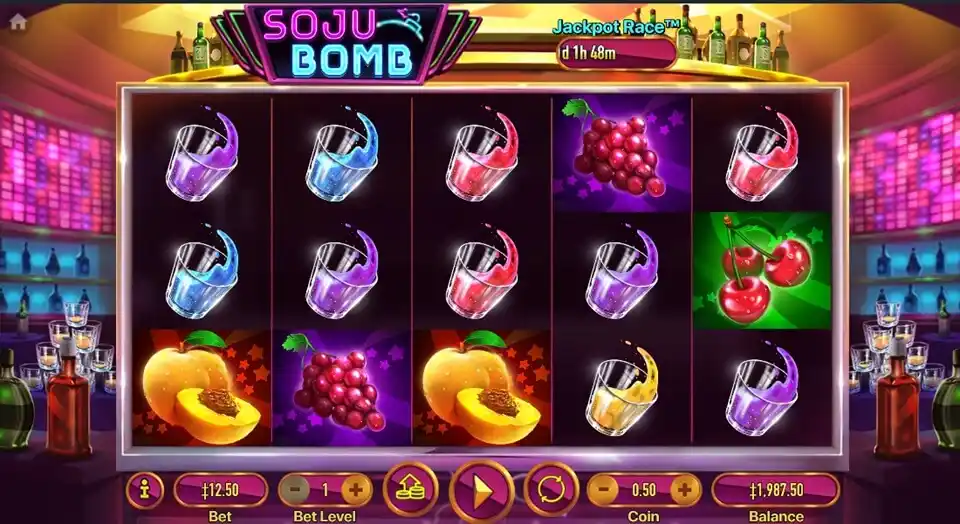 Soju Bomb Slot Game Screenshot
