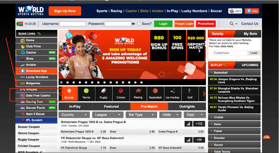World Sports Betting App Data Free App Homepage