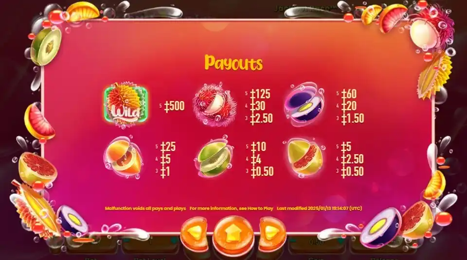 Lucky Durian Slot Payouts