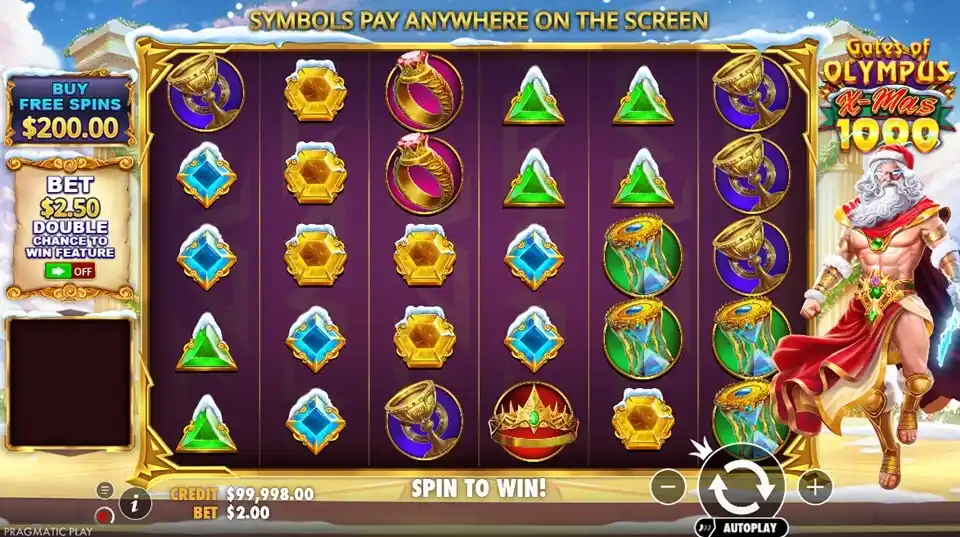 Gates of Olympus Xmas 1000 Game screenshot