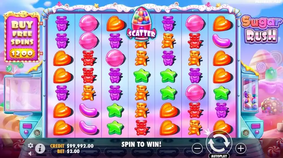 Sugar Rush Slot Game Screenshot