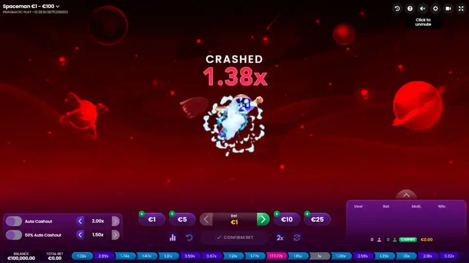 Spaceman Crash Game