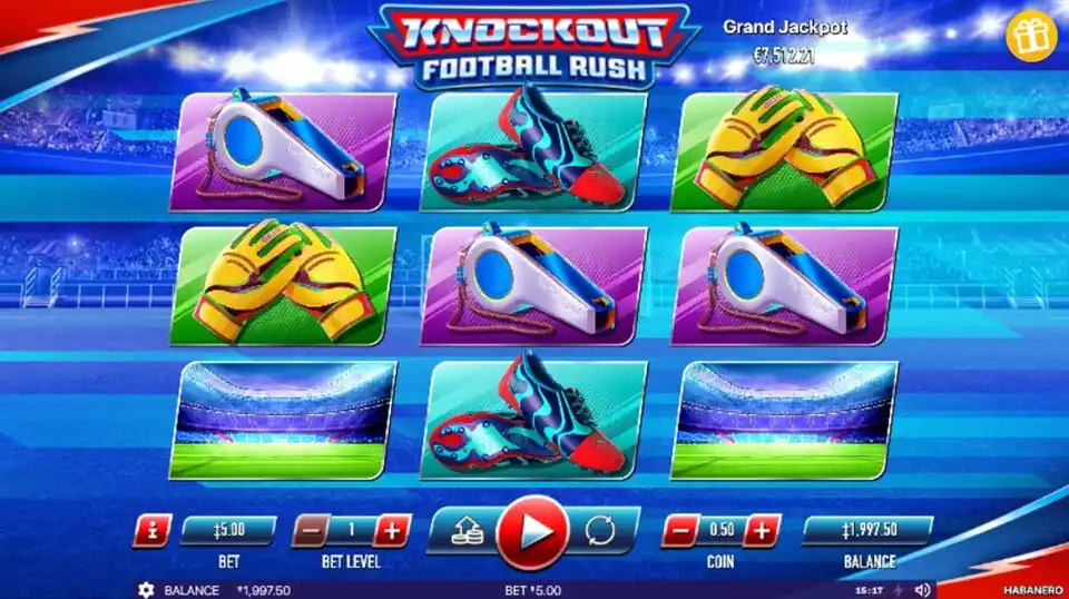 Knockout Football Rush Slot Game Screenshot