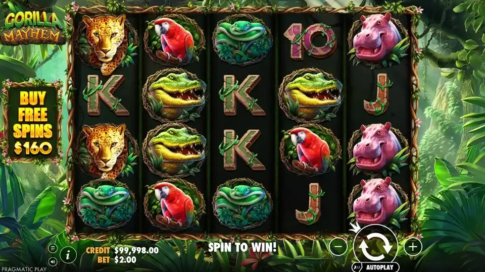 Gorilla Mayhem Slot Game Screenshot