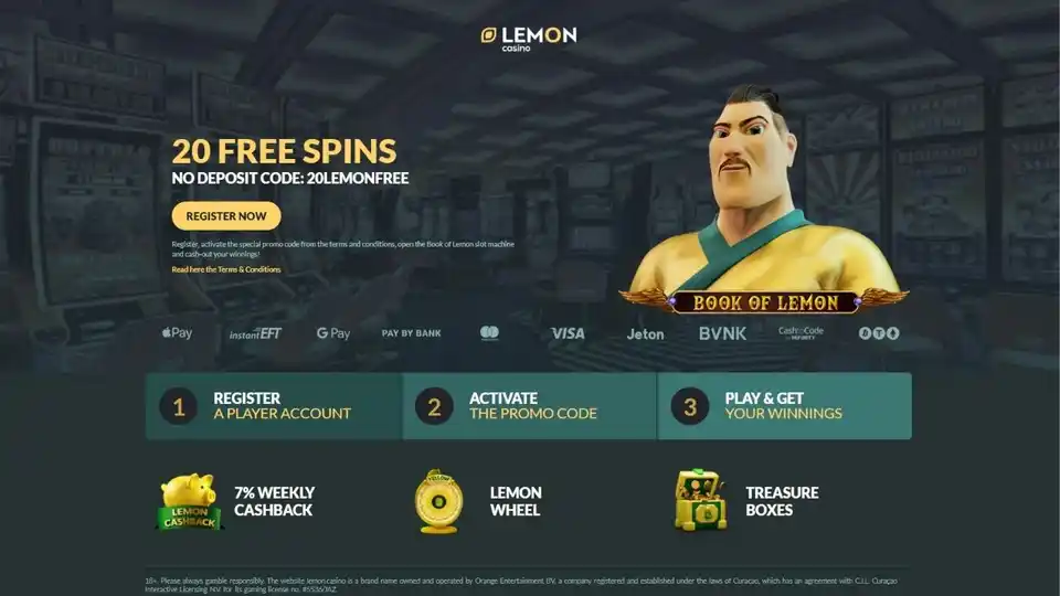 Lemon Casino No Deposit Bonus