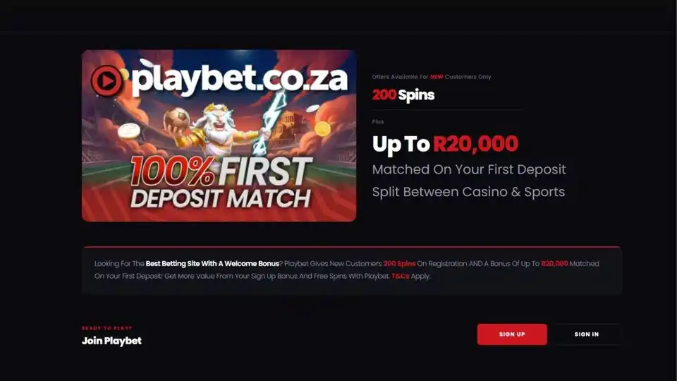 Playbet Welcome Bonus