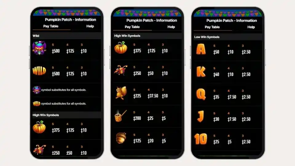 Pumpkin Patch Slot Symbols