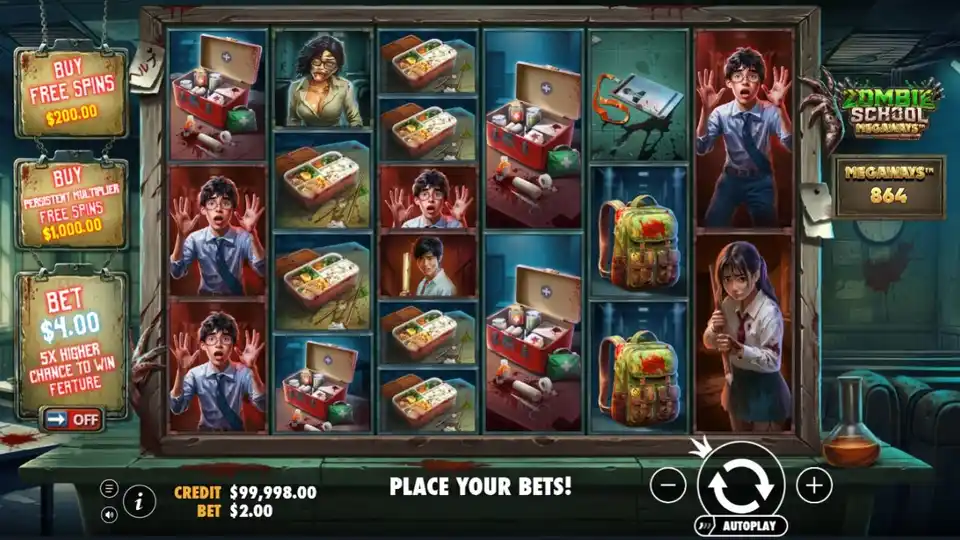 Zombie School Megaways Slot Screenshot