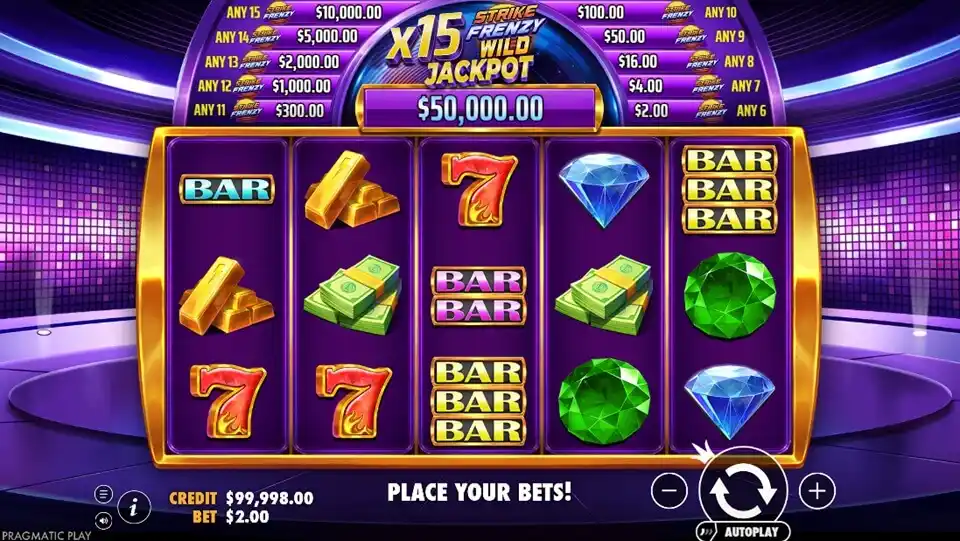 Strike Frenzy Slot Game Screenshot