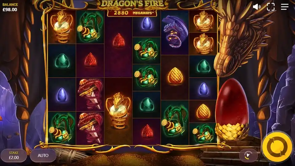 Dragons Fire Megaways Slot Screenshot