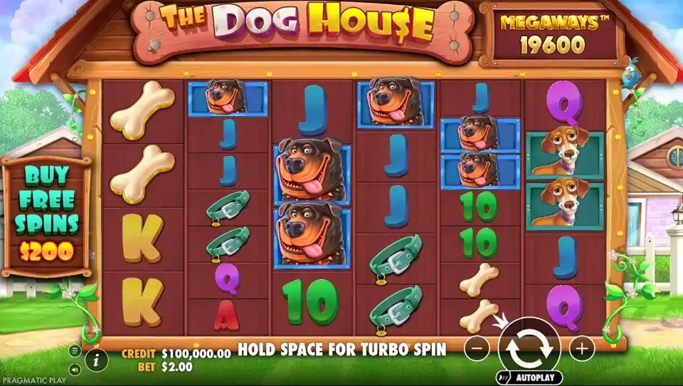The Dog House Megaways Slot Game Screenshot