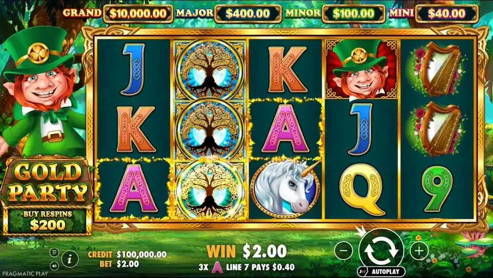 Gold Party Slot Game Screenshot