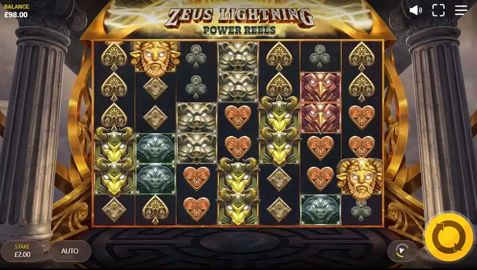 Zeus Lightning Power Reels Screenshot
