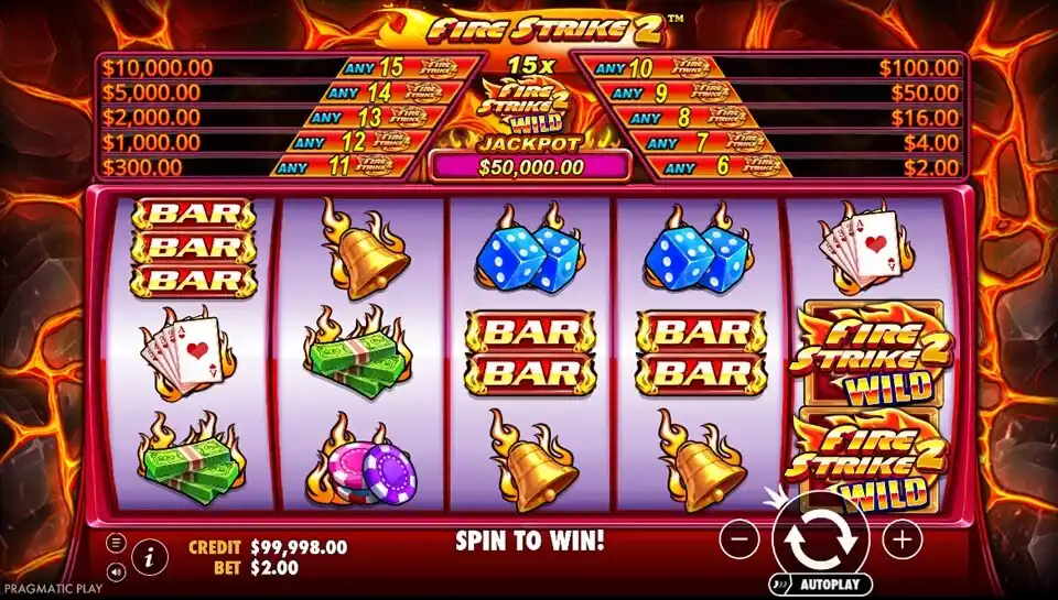 Fire Strike 2 Slot Games Screenshot