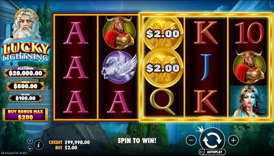 Lucky Lightning Slot Game Screenshot