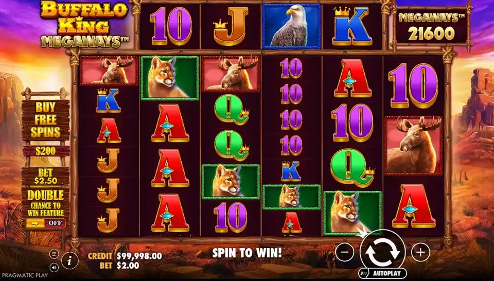Buffalo King Megaways Slot Game Screenshot