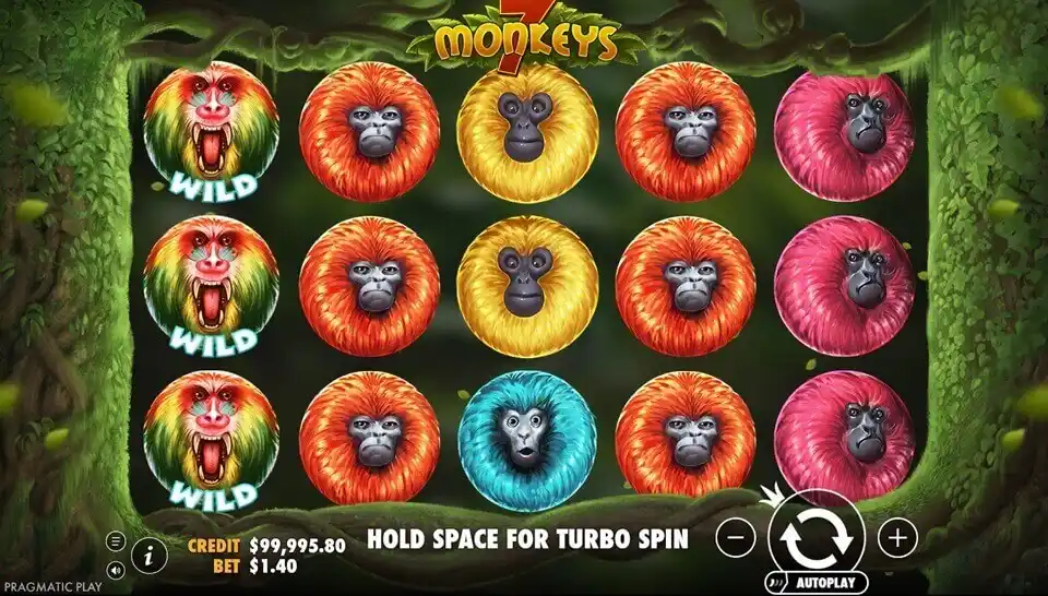 7 Monkeys Slot Game Screenshot