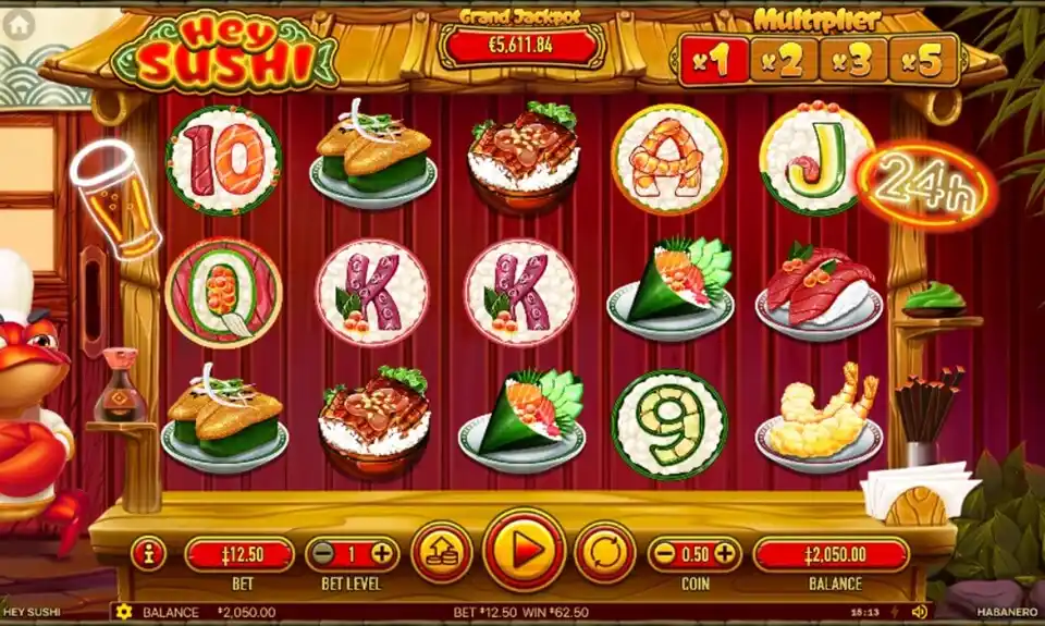 Hey Sushi Slot Game Screenshot