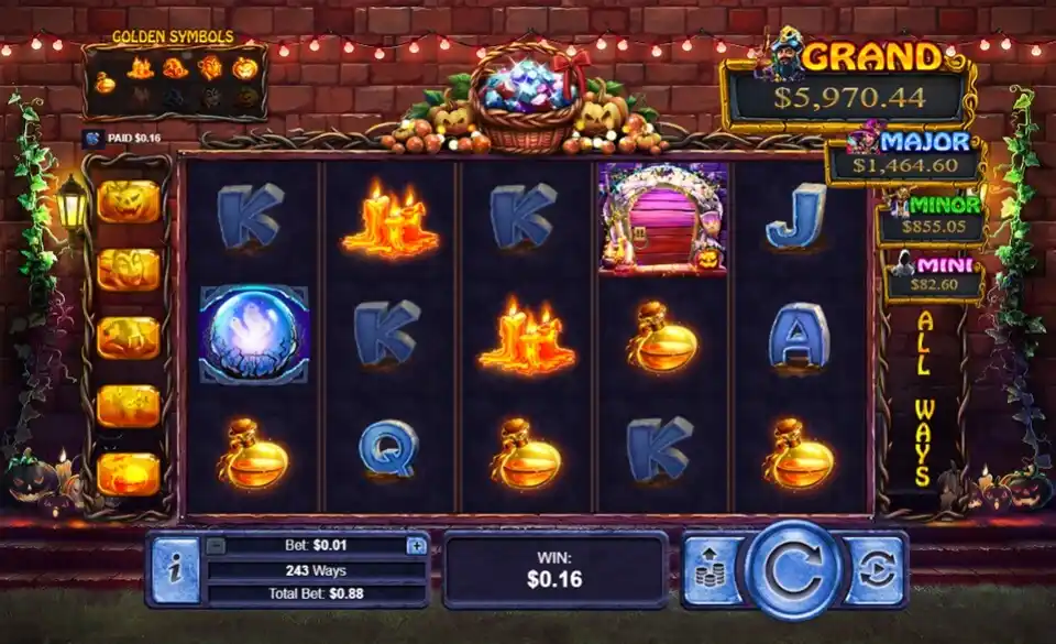 Halloween Treasures Slot Game Screenshot