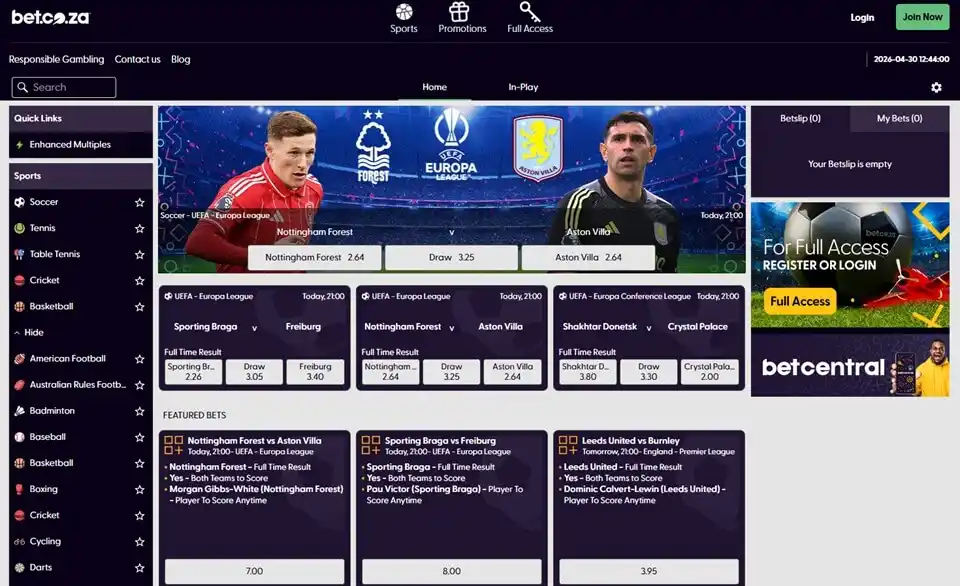 Bet.co.za Sports Betting