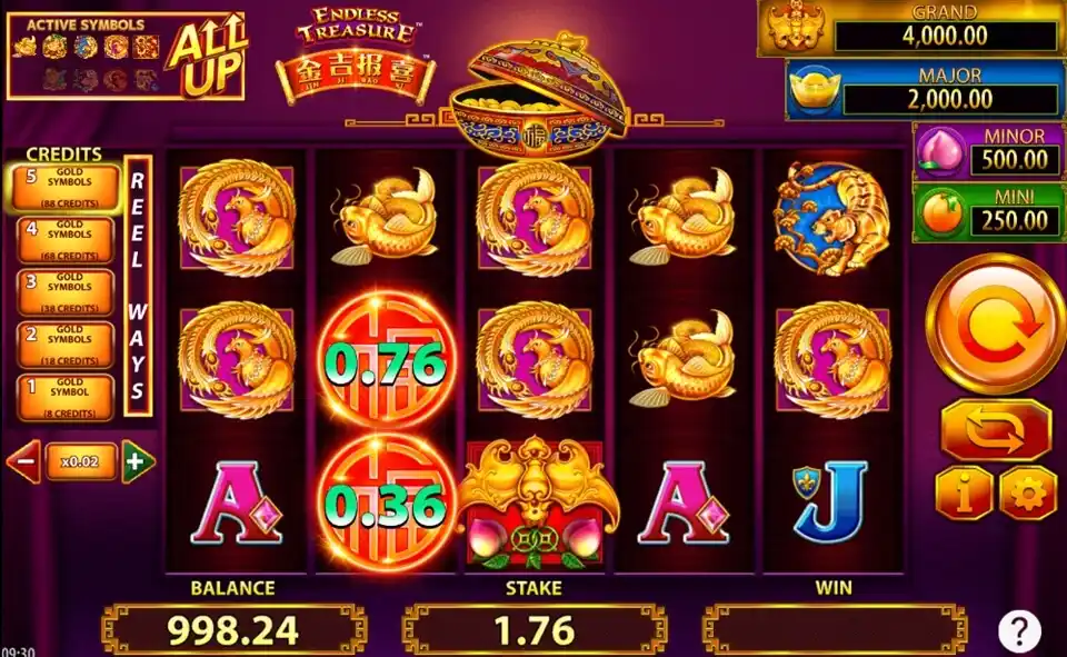Endless Treasure Jin Ji Bao Xi Slot Game Screenshot