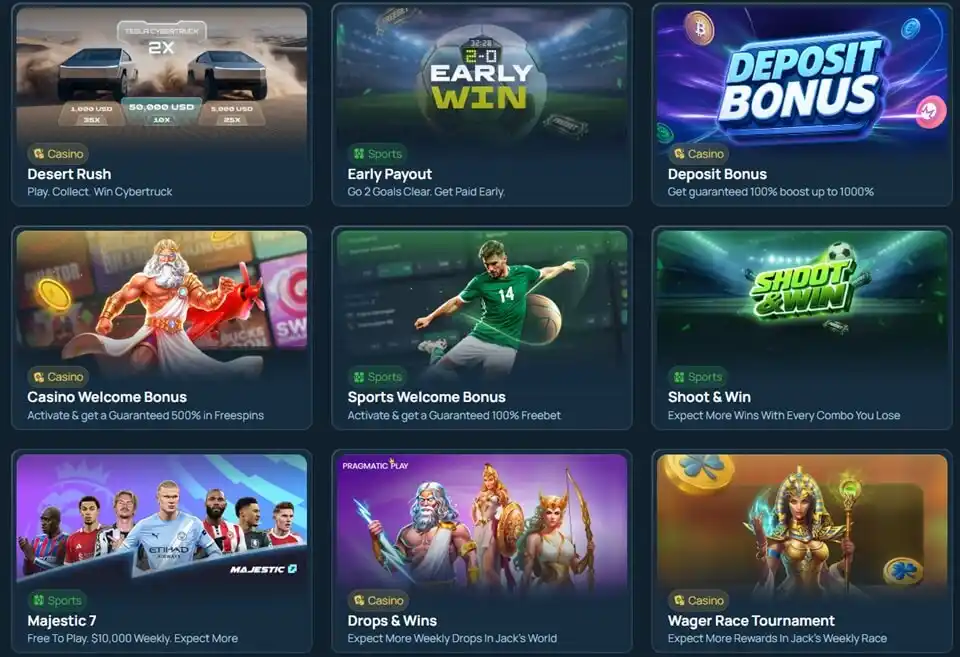 FortuneJack Casino Bonuses