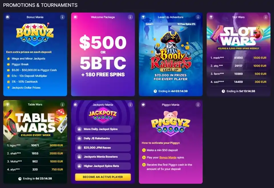 BitStarz Casino Bonuses